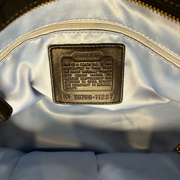 COACH SIGNATURE C GALLERY BLACK SHOULDER TOTE BAG PURSE SATCHEL - Picture 12 of 12